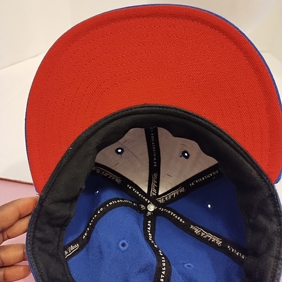 Mitchell and Ness blue/red baseball cap size 7 3/8 - Picture 9 of 11